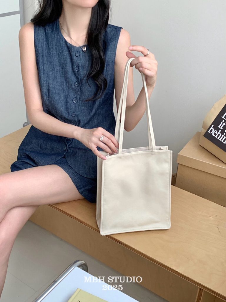 MBH Minimalist Large Capacity Vertical Tote Bag Shoulder Bag