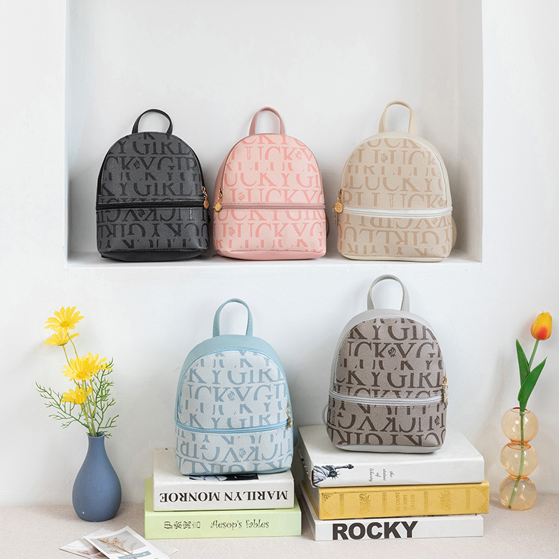 Women's Letter Print Backpack 2025 Casual Multi-Use Shoulder Bag