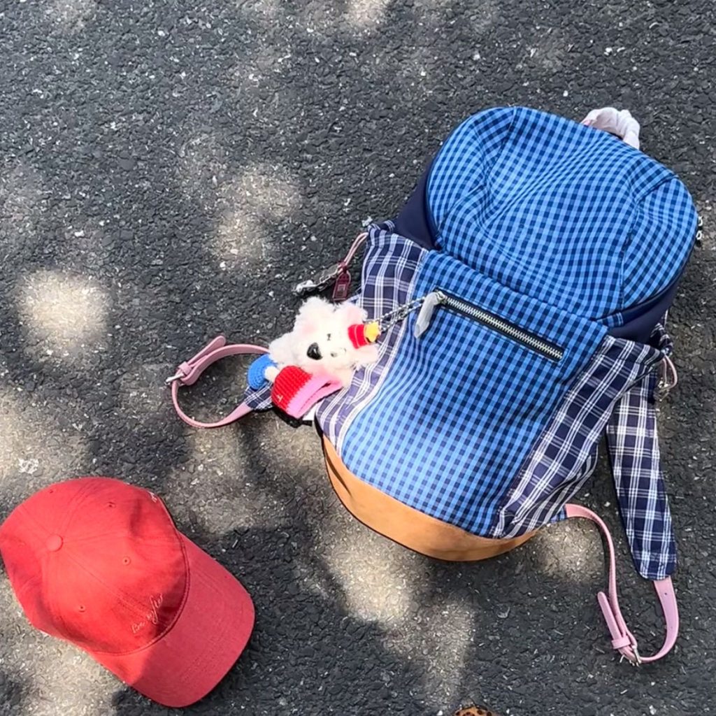 Japanese Style Plaid Backpack Casual Large Capacity Lightweight Travel Commute College Student Schoolbag